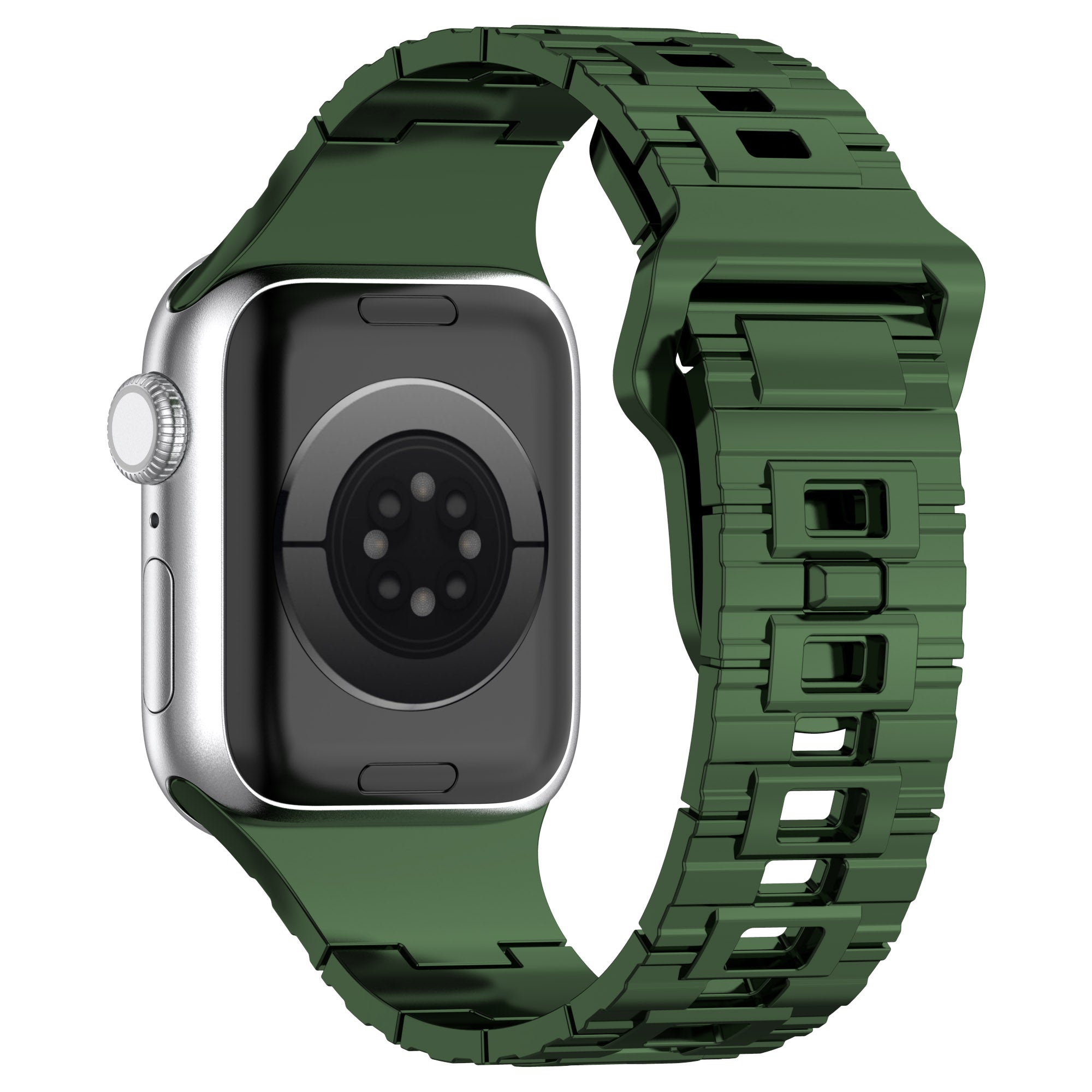 For Apple Watch Series 1 2 3 38mm 9 8 7 41mm 6 5 4 SE SE (2022) SE (2023) 40mm Silicone Electroplating Smartwatch Strap For Apple Watch Series 1 2 3 38mm 9 8 7 41mm 6 5 4 SE SE (2022) SE (2023) 40mm Silicone Electroplating Smartwatch Strap